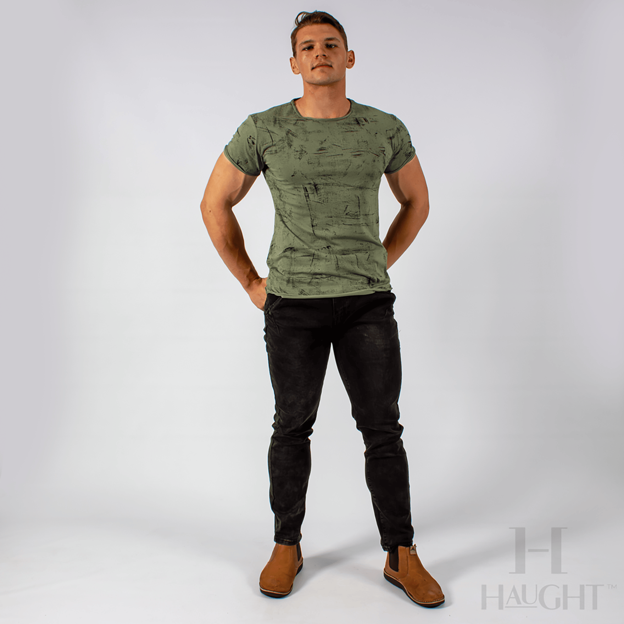 RICCARDO ABSTRACT PRINT T-SHIRT