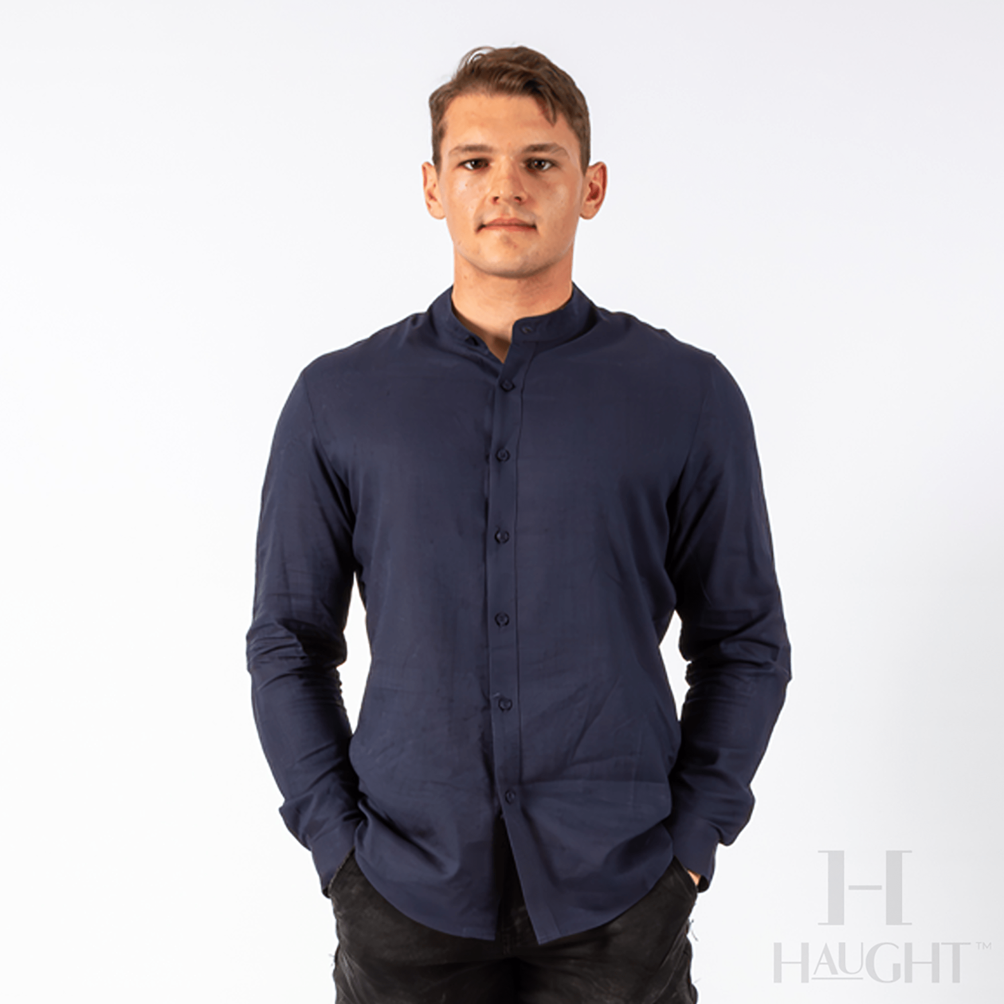 ANDREA MANDARIN COLLAR SHIRT