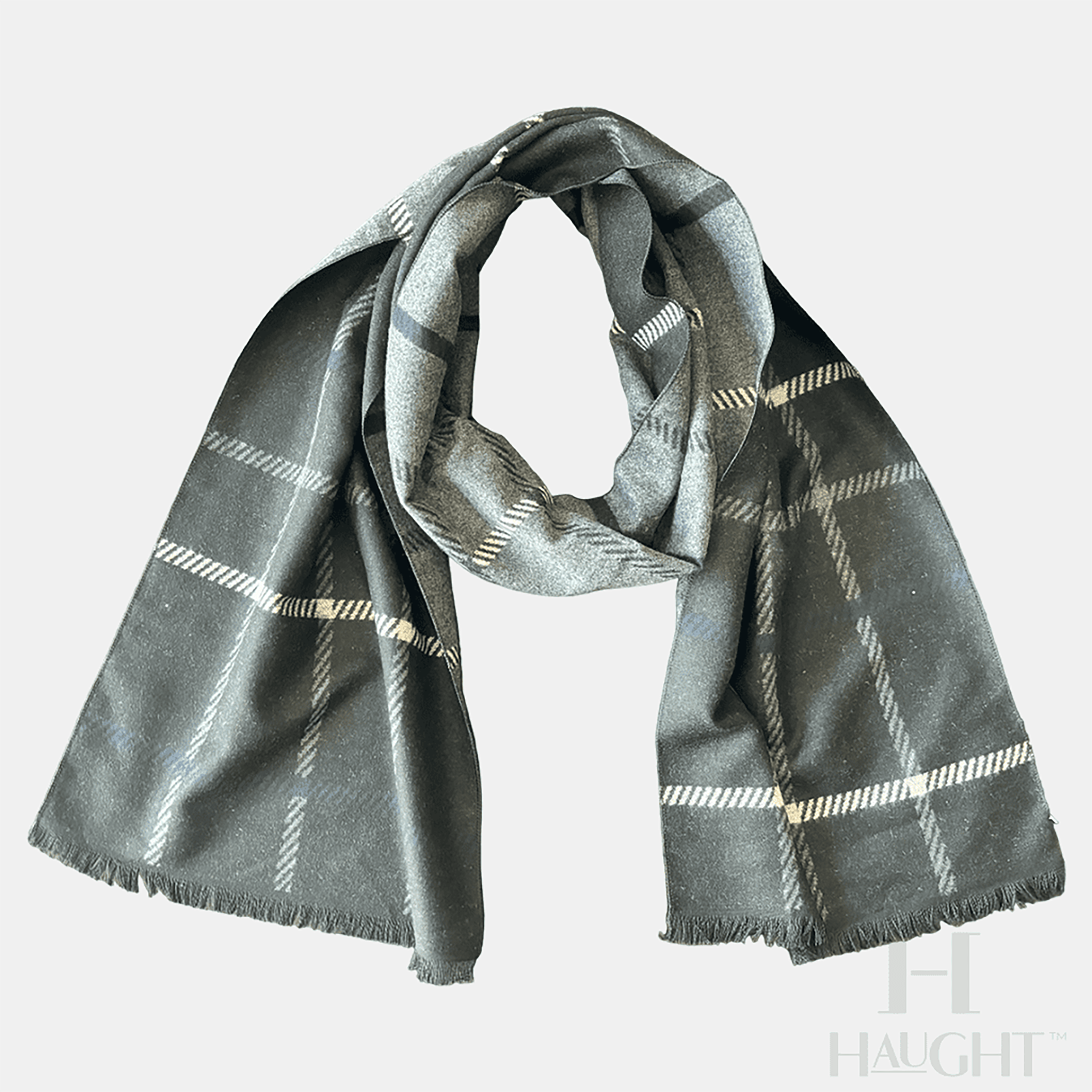 AMADEO CHECK PRINT SCARF - 1.85 x 31CM