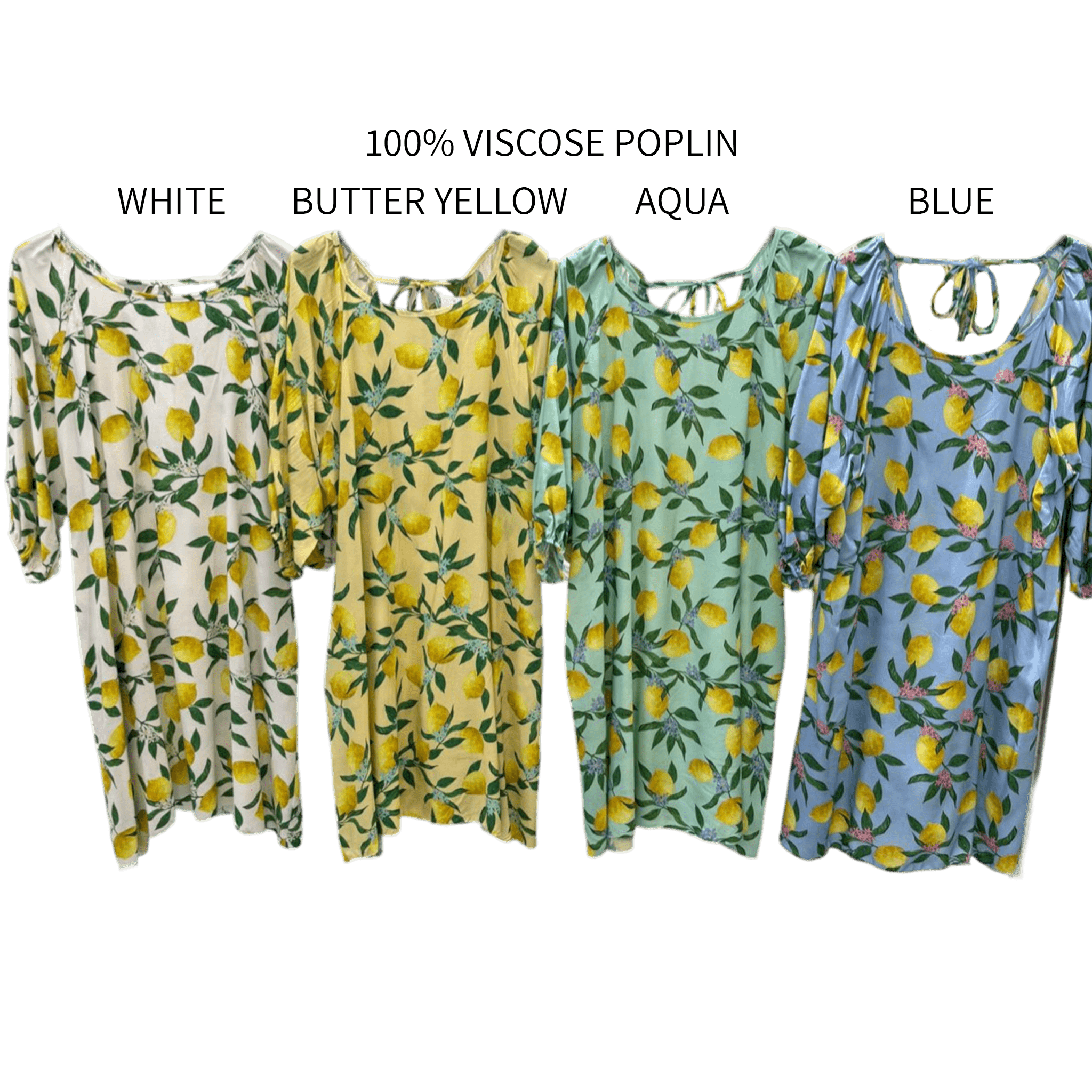 MINTA SOFT VISCOSE PUFF SLEEVE DRESS