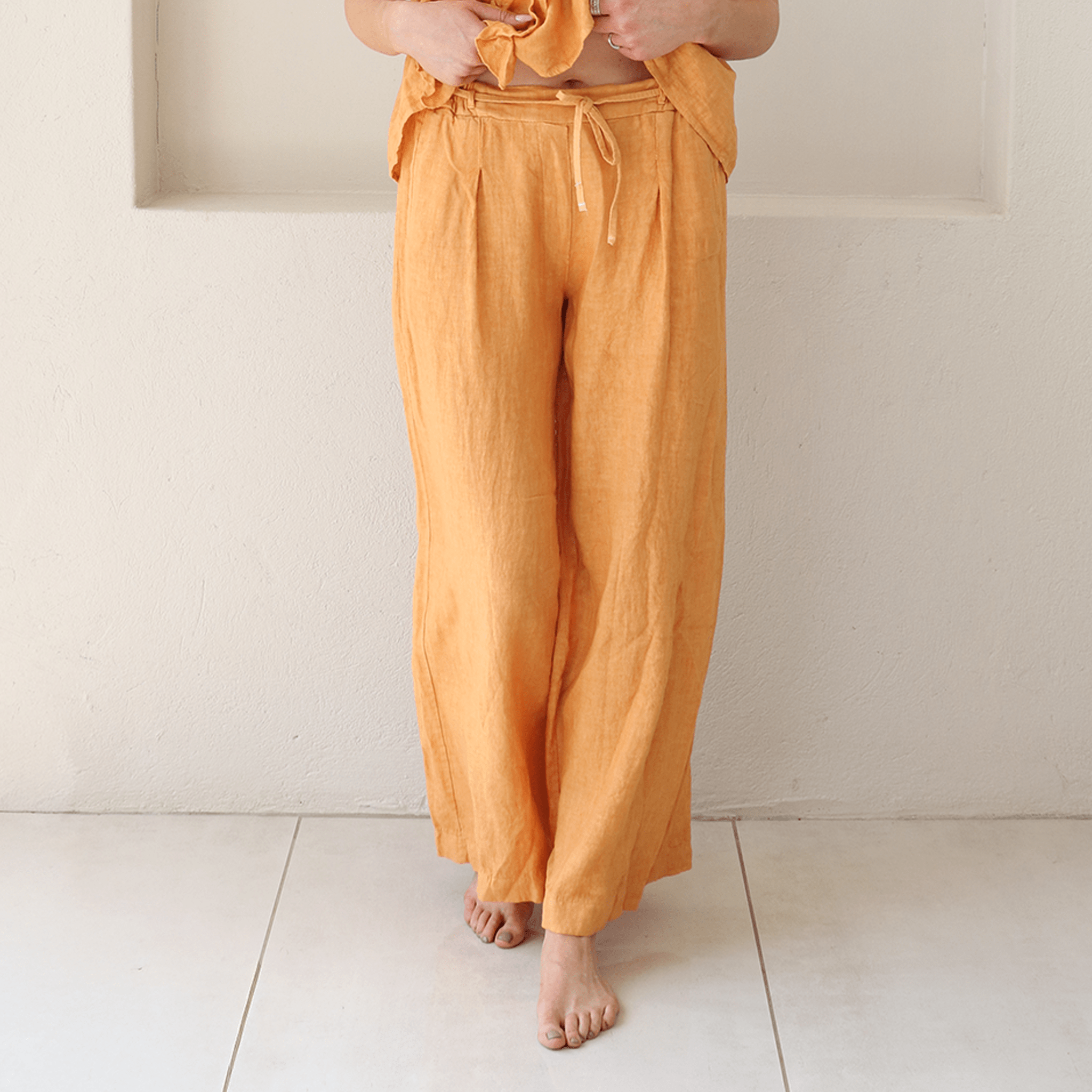 MERIS LINEN PLEATED PULL ON PANTS
