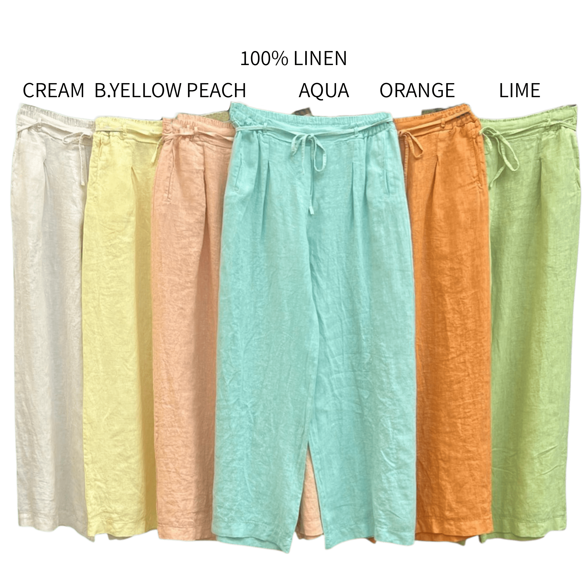 MERIS LINEN PLEATED PULL ON PANTS