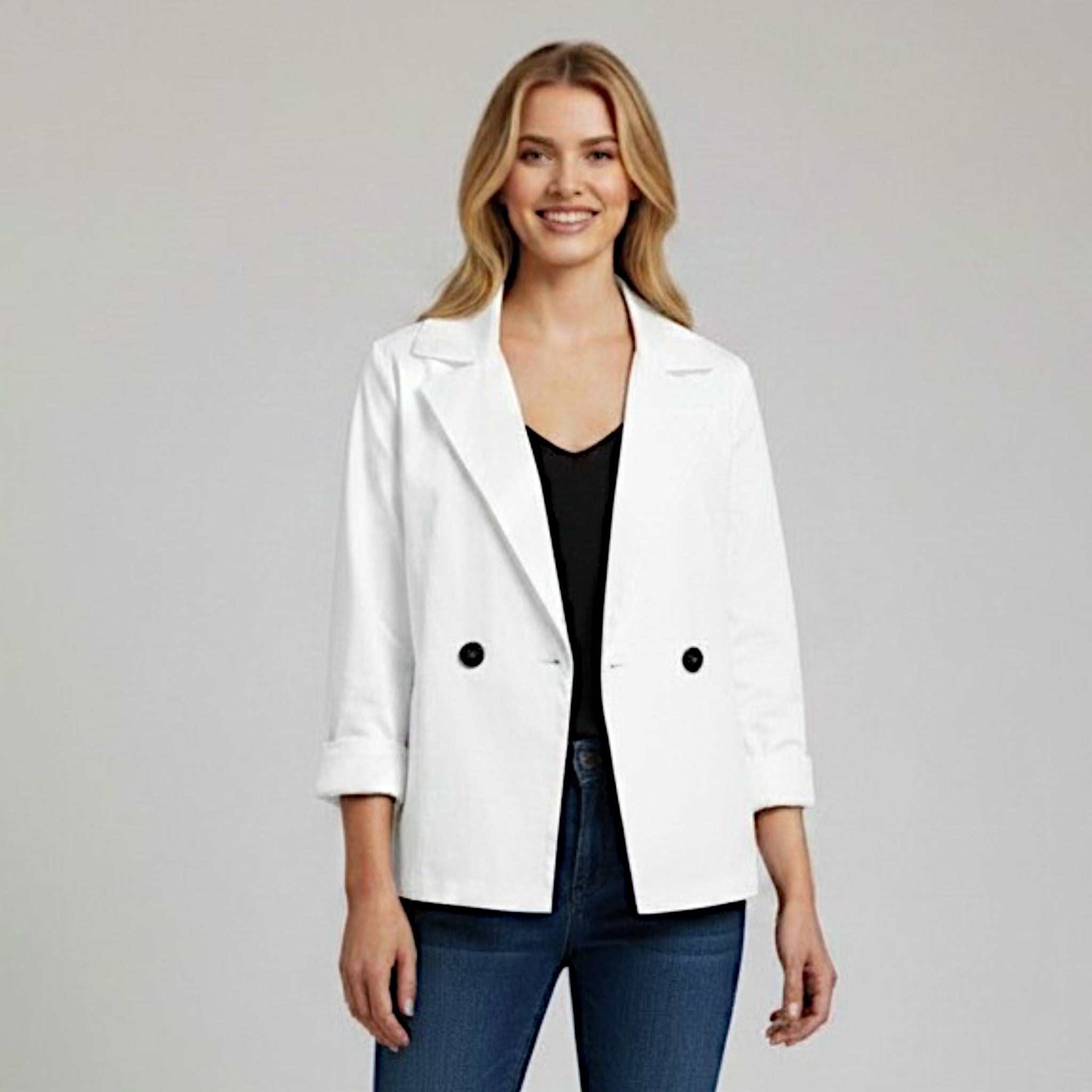 JESERY KNIT DOUBLE BREASTED JACKET