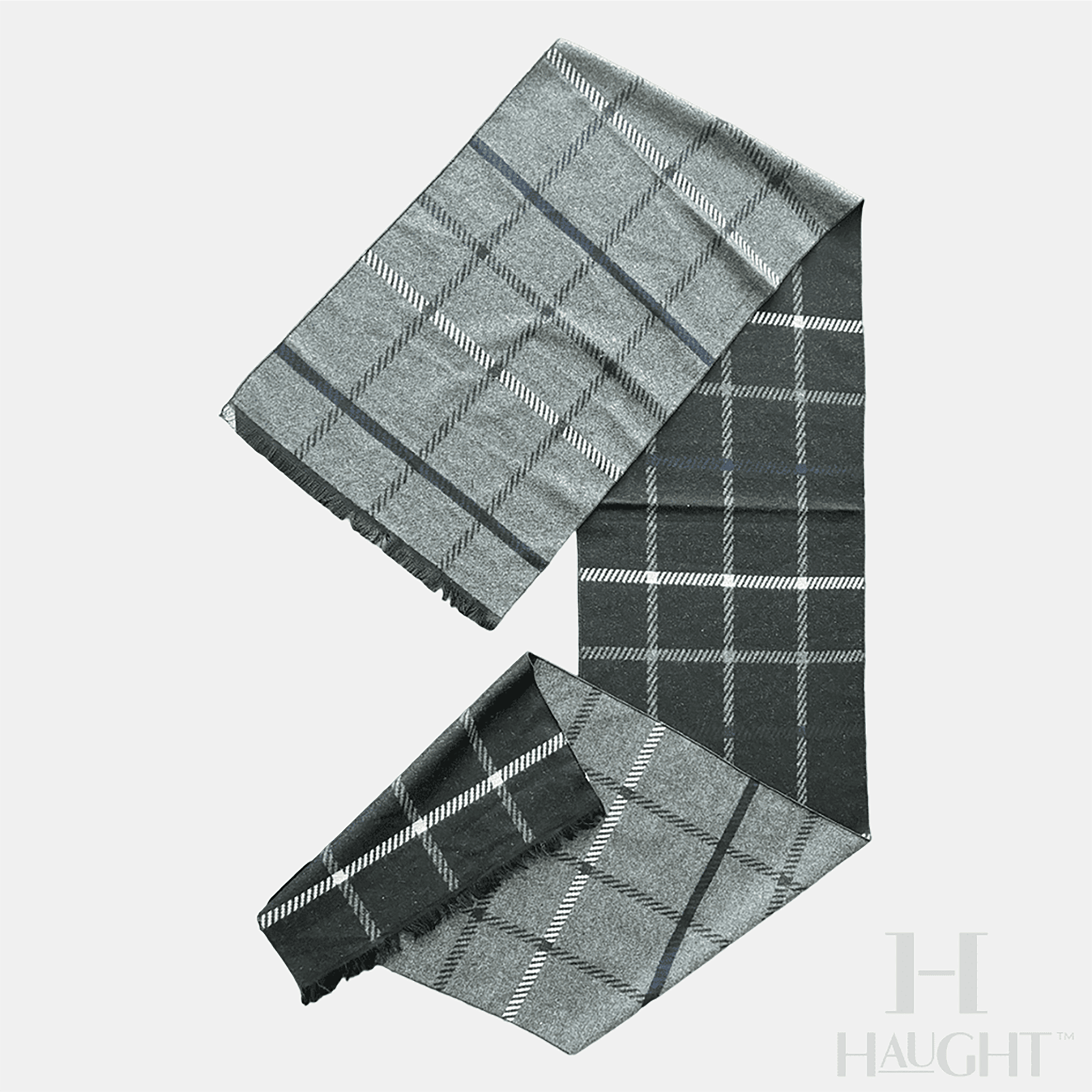 AMADEO CHECK PRINT SCARF - 1.85 x 31CM