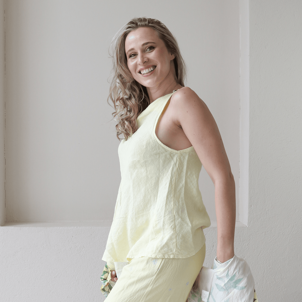 GIORGINA LINEN COWL NECK CAMMIE